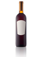 Bottiglia vino rosso etichetta neutra