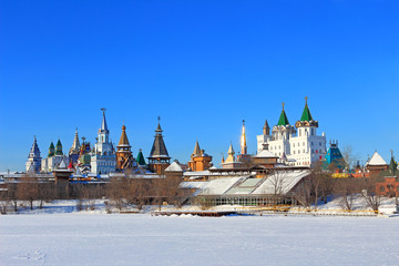Fototapeta premium Moscow landscape. Kremlin in Izmailovo.