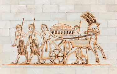 Egyptian fresco at WAFI mall in Dubai, United Arab Emirates