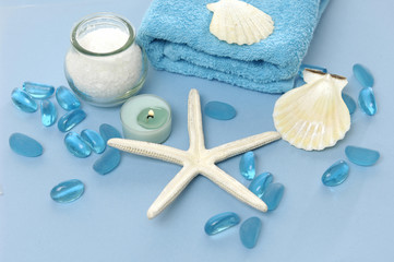 health spa on a blue background