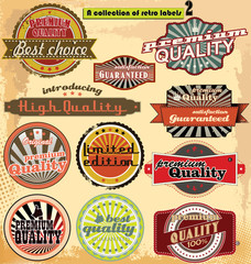 Obraz premium retro label banner collection