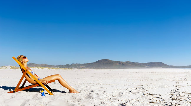 suntanning babe