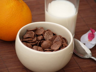 Bol de céréales au chocolat