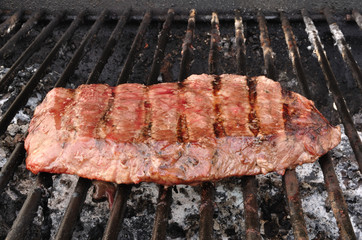 Beef Loin Top Sirloin Steak on the Grill