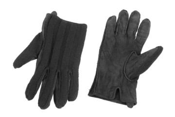 Black knitted gloves