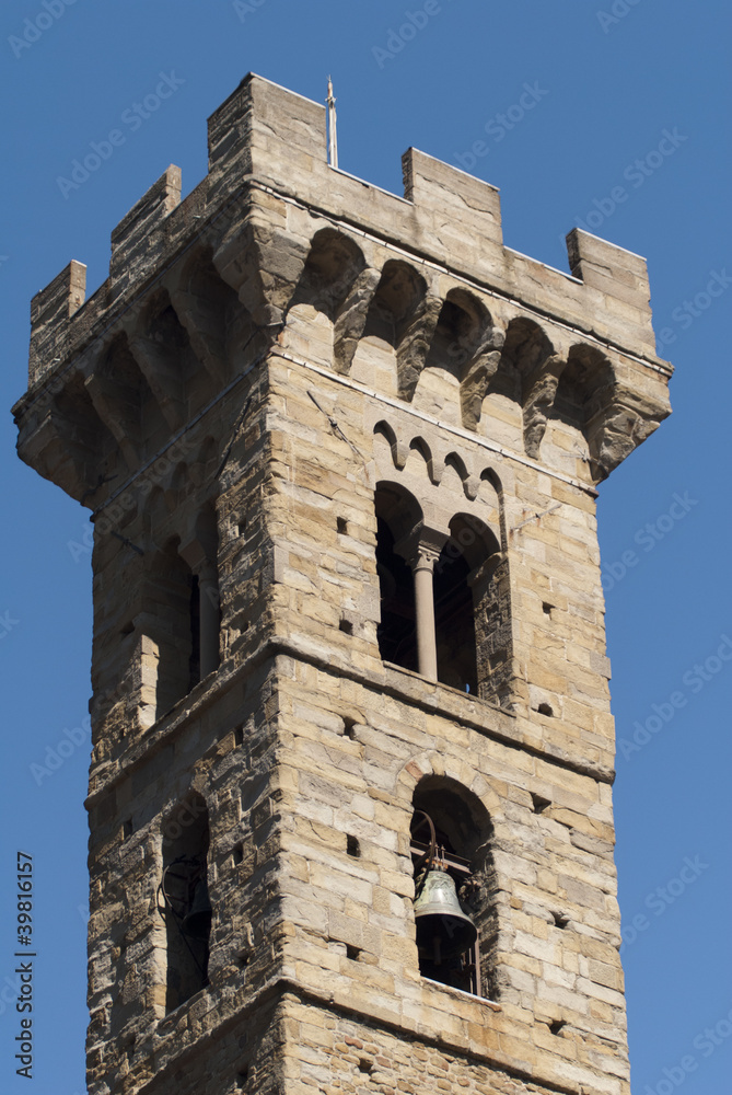 Wall mural Church Tower in Fiesole near Florence Italy