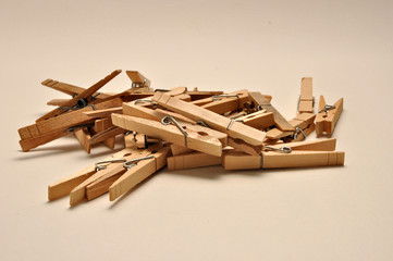 Clothenspin's on a white background.
