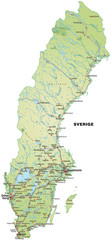Inselkarte von Schweden
