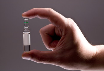 a vial of medicine