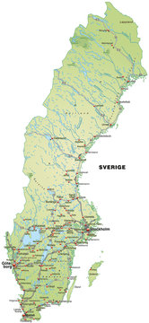 Inselkarte von Schweden