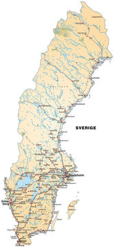 Schwedenkarte als Inselkarte