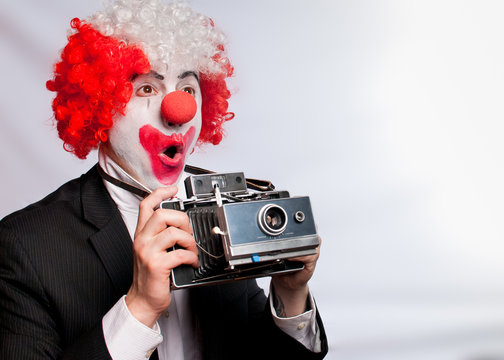 Instant camera clown