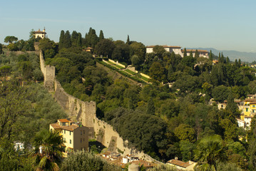 City Walls of Florence in Tuscany Italy