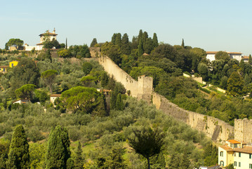 City Walls of Florence in Tuscany Italy