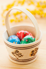 Basket with Easter eggs
