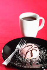 Pink Cream Cake and coffee