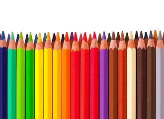 Border from multicolored pencil
