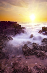 sea on sunset