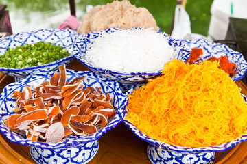 Ingredient of native Thai style of crispy crepes