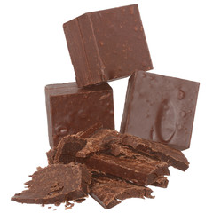 Cubes of chocolate