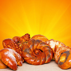 Assortment of sweet buns