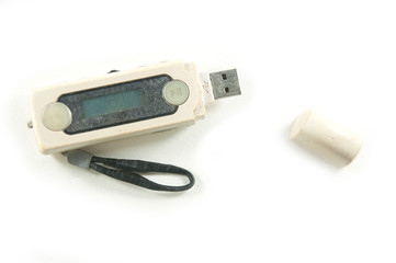 Generic usb mp3 player isolated over white