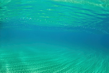 underwater view of ocean like a pool seabed surface