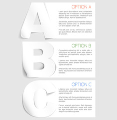 Vector progress background with three steps