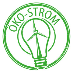 stempel button ökostrom grüner strom windkraft windenergie