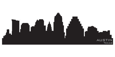 Fototapeta premium Austin, Texas skyline. Detailed vector silhouette