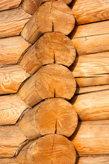 деревянный сруб, часть деревянной стены