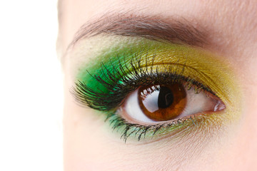 Fototapeta premium beautiful female eye with bright make-up
