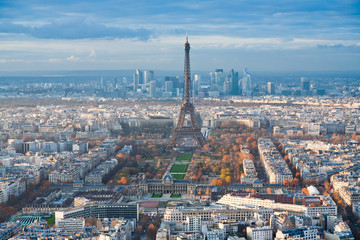 Obraz premium Eiffel Tower and panorama of Paris