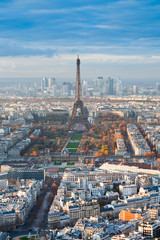 Eiffel Tower and panorama of Paris