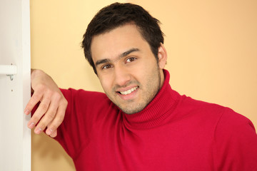 Obraz premium Portrait of dark-haired man
