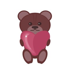 nice teddy bear with heart