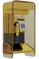 golden pay phone