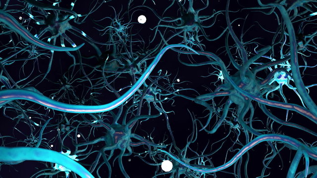 CG Digital Graphic of Network of Neuron Cells