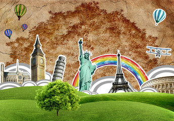 European holidays - travelling background. concept