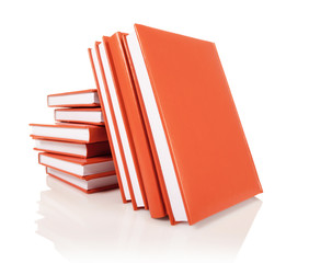 Books on a white background