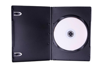 Black box with writable DVD disc inside