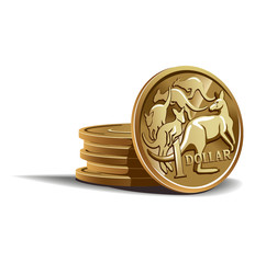 Australian dollar coins vector illustration - 39842915
