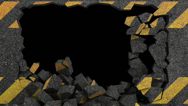 asphalt crack hazard