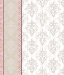 seamless damask background with banner