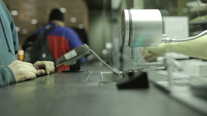 Customer Pays Teller