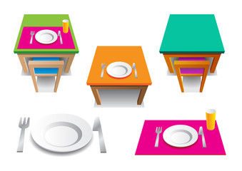 The table sets