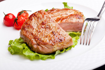Grilled steak