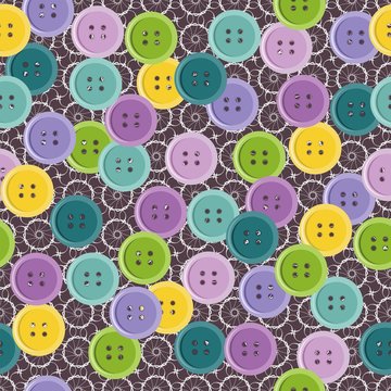 seamless pattern with buttons
