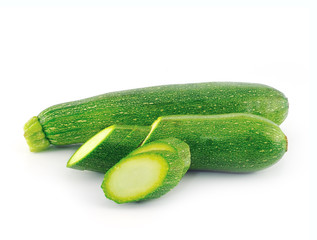 Zucchini isolated on a white background