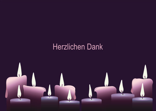 Trauerdanksagungskarte